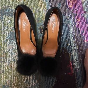 Suede winter heels